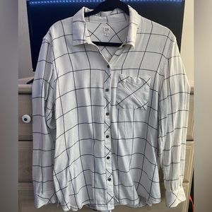 White and Grey Gap flannel. Womens XL